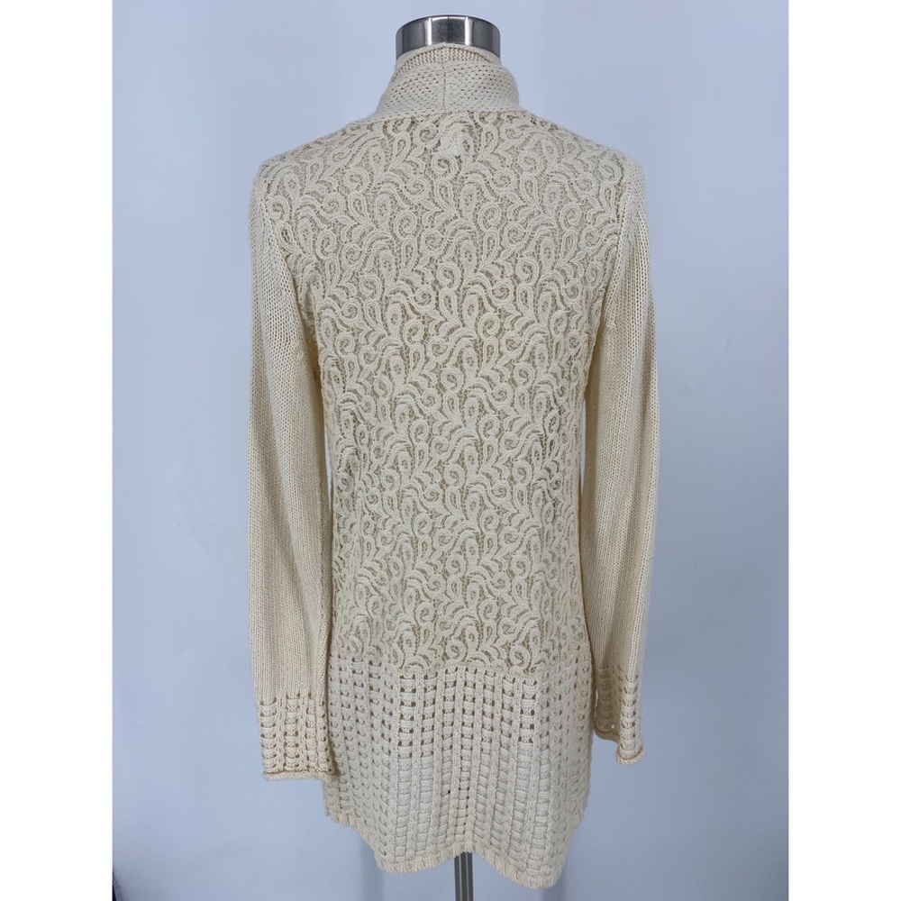 .Chico’s Bohemian Longline Open Front Cardigan